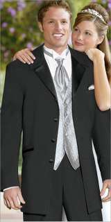   Black Torino Tuxedo Package Prom Wedding Discount Bargain 42R  