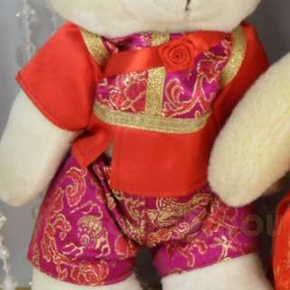 Teddy bear Chinese wedding car decoration toy gift  