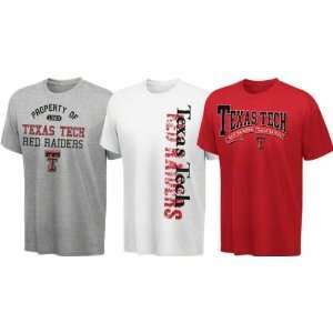  Texas Tech Red Raiders Cube T Shirt 3 Pack: Sports 
