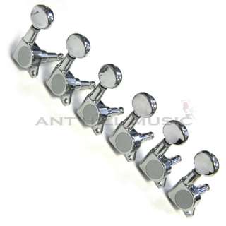 WD 6 IN LINE ELECTRIC GUITAR TUNING MACHINES   CHROME  