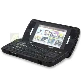 BLACK RUBBER HARD CASE COVER+LCD SCREEN PROTECTOR FOR LG enV ENVY 