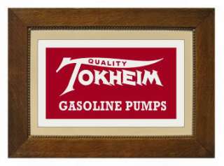 TOKHEIM gas pumps gasoline visible pumps sign gas station advertising 