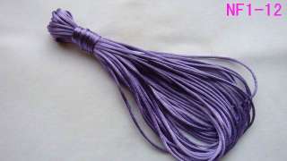 10m LT Purple NYLON satin RATTAIL Jewelry Bead Thread Necklace Cord 