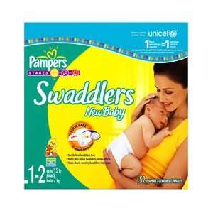 Pampers Swaddlers Value Pack Size 1 2 152 ct Size 1 2 12 