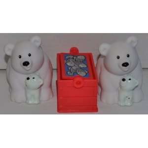 Little People Polar Bear (2) & Food Crate (2009)   Replacement Figure 