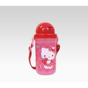  Hello Kitty Pop Up Straw Bottle: Strawberry: Toys & Games