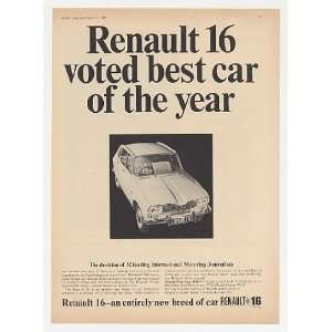   Renault 16 Voted Best Car of Year British Print Ad
