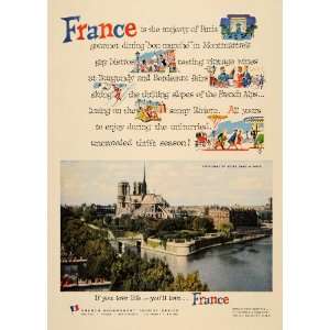  1955 Ad French Tourist Office Government Paris Cuisine 