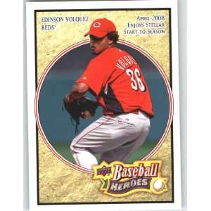 2008 Upper Deck Heroes #69 Edinson Volquez   Cincinnati Reds (Baseball 