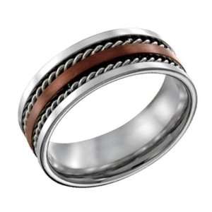    Stainless Steel and Chocolate Ion Plated Band   Size 10.5 Jewelry