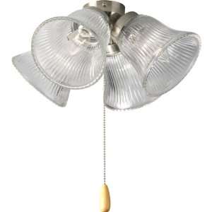   Fan Light Kit with Clear Style Glass, Brushed Nickel