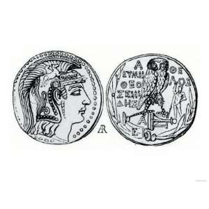  Silver Coin of Ancient Athens Giclee Poster Print, 30x40 