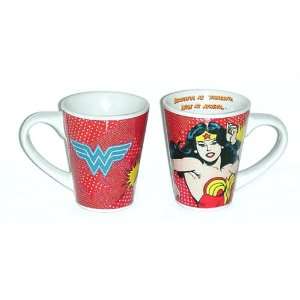  Wonder Woman Mug 16 Ounces Dotted Art Style Kitchen 