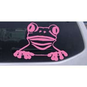 Tree Frog Animals Car Window Wall Laptop Decal Sticker    Pink 10in X 