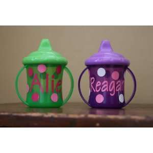  Personalized Polka Dot Sippy Cup Baby