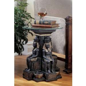   Classic Ancient Egyptian Ramses Sculpture Side Table