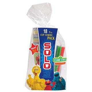  Solo 9 Ounce Sesame Street Paper Combo Pack (Cups, Lids 