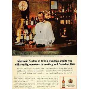  1963 Ad Le Vieux Moulin de Cros Canadian Club Whisky 