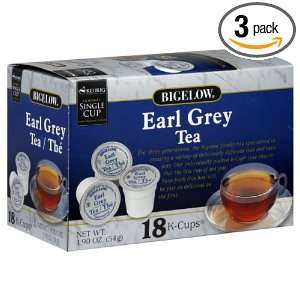 Bigelow Earl Grey Tea, 18 Count K Cups for Keurig Brewers (Pack of 3)