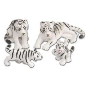  Eco Dome White Tiger Family Realistic 4 piece Animal 
