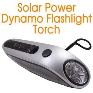   Dynamo Hand Crank Hand Winding LED Flashlight Torch FM Radio Camping