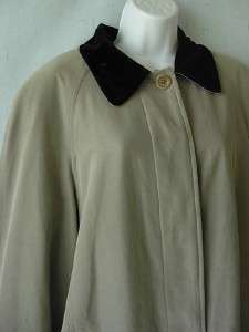 ANNE KLEIN II Chic All Weather Taupe Long Walking Over Coat~Remvbl 