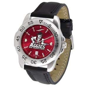  New Mexico State Aggies Mens Leather Band Sports Watch 