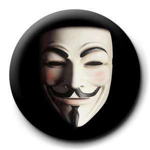 For Vendetta Mask 25mm Badge Button Pin Guy Fawkes  