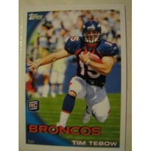  2010 Topps Tim Tebow Broncos RC BV $8