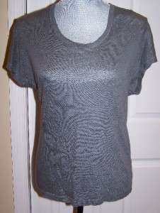Vince Gray Sheer Slubbed Oversized Layering T Shirt Size XS  