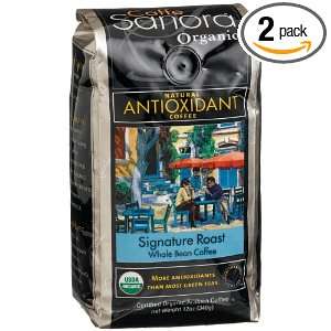 Caffe Sanora Organic Antioxidant Rich, Signature Roast Whole Bean 