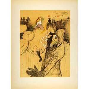 1951 La Goulue Cancan Dance Toulouse Lautrec Lithograph   Original 