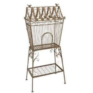  Wrought Iron Bird Cage w/ Stand Earth