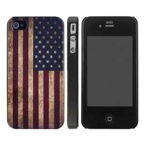  Antique & Rustic American Flag iPhone 4/4S Snap On Case 
