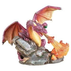  Sm. Purple Fire Breathing Dragon   Collectible Figurine 