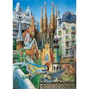  Gaudi Collage Jigsaw Puzzle 1500pc Toys & Games