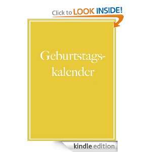 Geburtstagskalender zum Selberschreiben (German Edition) Werner 