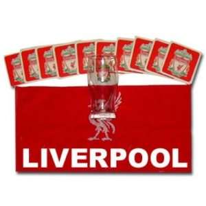  Liverpool FC Pint Glass Mini Bar Set