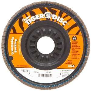 Weiler Trimmable Tiger Abrasive Flap Disc, Type 29, Round Hole 