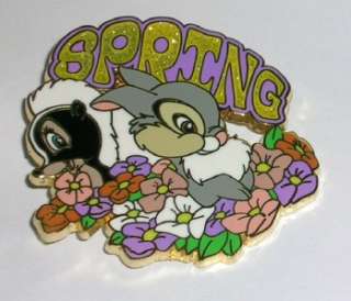 SPRING Sparkle Series THUMPER & FLOWER Bambi  Pin LE 