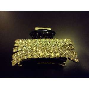    Swarovski White Crystals with Black Hair Clip: Office Products