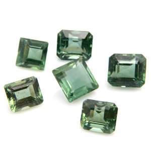  Natural Green Apatite Loose Gemstone Emerald Cut 6*4mm 15 