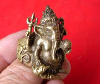 Figure Bronze Ganesh Ring Hindu Amulet  