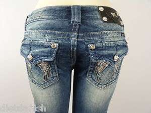   Cropped Jeans Womens New Rhinestones Fallen Angel Style JP5082P15