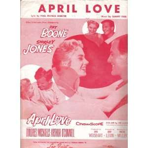   : Sheet Music April Love Cover Photo: Pat Boone, Shirley Jones: Books