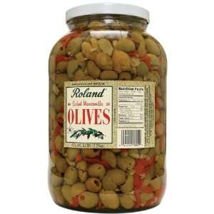 Roland Salad Olives, 1 Gallon Glass Jar Grocery & Gourmet Food