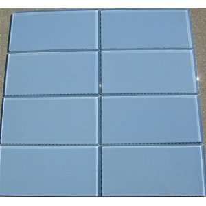  Sample   D25 Aqua Blue Glass Mosaic Tile: Everything Else