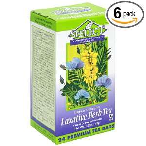 Seelect Tea Blend, Tea Bags, Laxative Herb, 24 Count Boxes (Pack of 6)