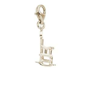 Rembrandt Charms Rocking Chair Charm with Lobster Clasp, Gold Plated 