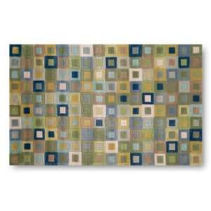    Amalfi Squares Area Rug in Ocean   Grandin Road